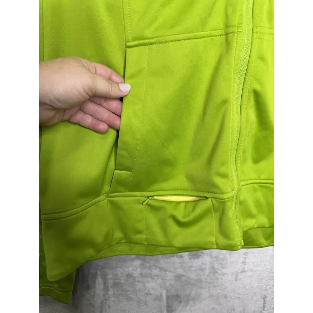 Nike ACG Jacket Womens XL Green Softshell Full Zip Hooded Windbreaker Running